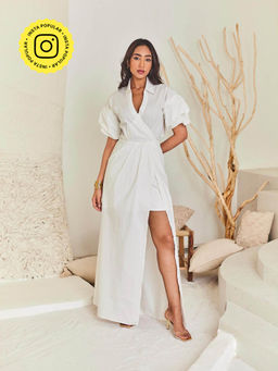 Urban Suburban - White Poplin Maxi Dress
