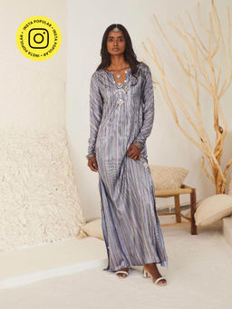 Urban Suburban - Metallic Grey Dress With Conch Detail