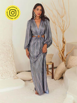 Urban Suburban - Grey Cut-Out Maxi Dress