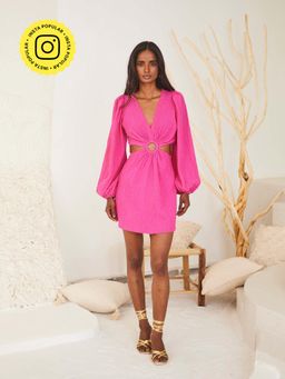Urban Suburban - Pink Cut-Out Mini Dress