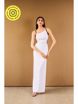 Urban Suburban - White Contrast Cut-Out Solid Dress