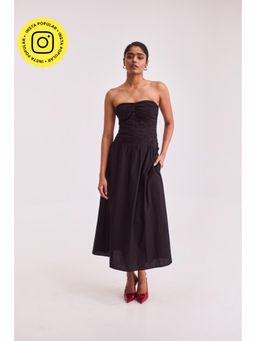 Urban Suburban - Black Strapless Solid Dress