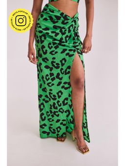 Urban Suburban - Green Knot Printed Maxi Skirt