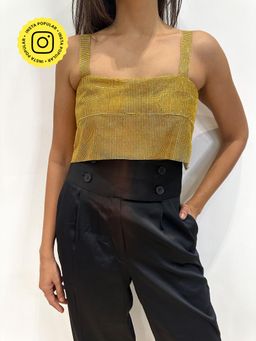 Urban Suburban - Golden Studded Crop Top