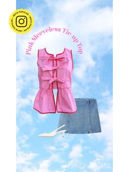 Urban Suburban - Pink Tie-Up Top