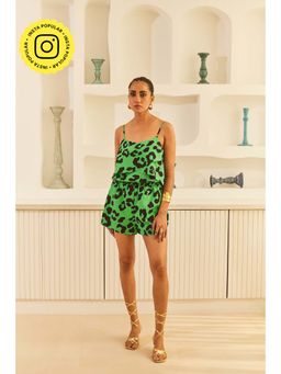 Urban Suburban - Green Print Playsuit