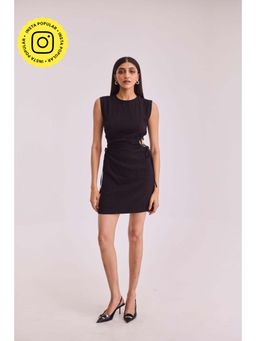Urban Suburban - Black Short Dress With Waist Cut-Outs