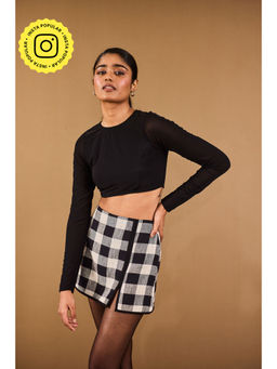 Urban Suburban - Black Full Sleeves Crop Top