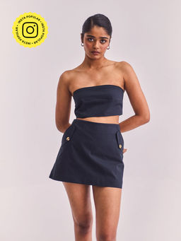Urban Suburban - Navy Blue Crop Top