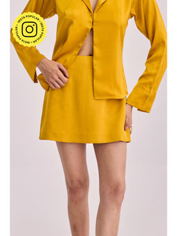 Urban Suburban - Yellow Satin Skirt