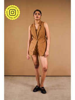 Urban Suburban - Brown Sleeveless Blazer
