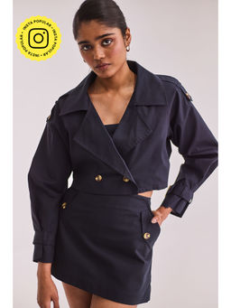 Urban Suburban - Navy Blue Cropped Blazer