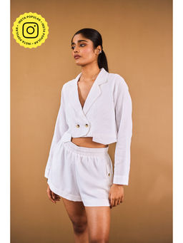 Urban Suburban - White Cropped Blazer