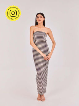 Urban Suburban - Striped Strapless Multi-Color Maxi Dress