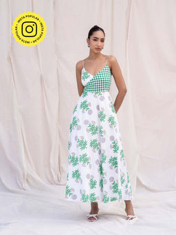 Urban Suburban - White Tropical Cotton Maxi Dress