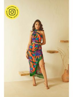 Urban Suburban - Tropical Fringe Detail Multi-Color Co-Ord Set