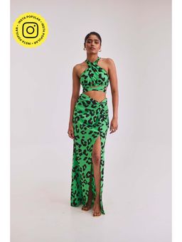 Urban Suburban - Animal Printed Green Co-Ord Set