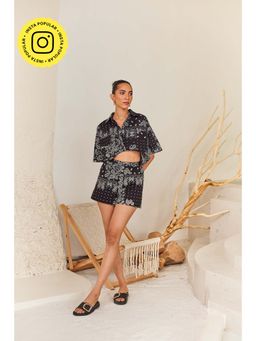 Urban Suburban - Black Paisley Print Co-Ord Set