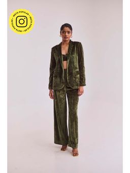 Urban Suburban - Green Velvet Co-Ord Set