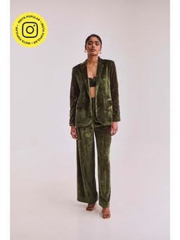 Urban Suburban - Green Velvet Co-Ord Set