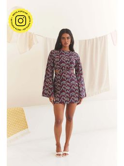 Urban Suburban - Cotton Short Dress with Bell Sleeves