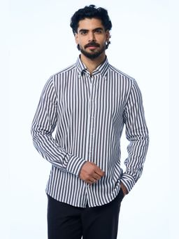 TERRA LUNA - Black Danny Ls Khadi Casual Shirt