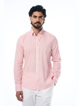 TERRA LUNA - Pink Danny Ls Khadi Casual Shirt