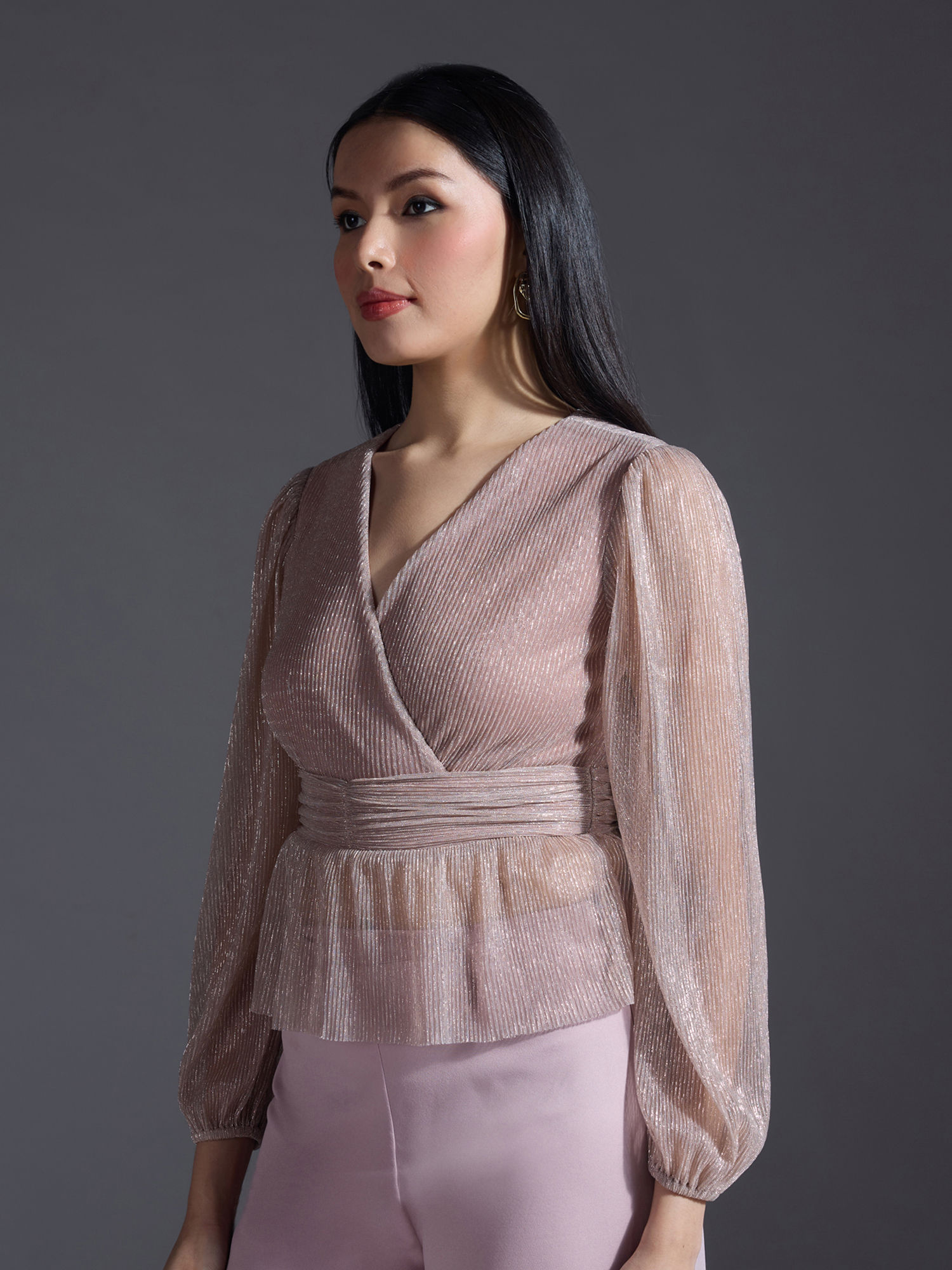 Buy Twenty Dresses by Nykaa Fashion Party Rose Gold Shimmered Full