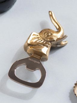 Nestroots - The Elephant Bottle Opener Glossy Gold