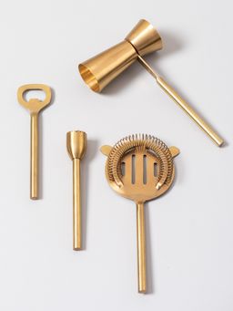Nestroots - Gallant Stainless Steel Bartender Tools In Gold Color