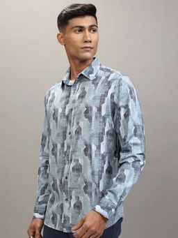 LOCOMOTIVE - Men Blue Printed Shirt