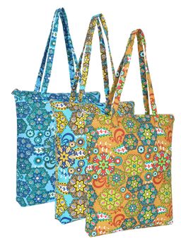 Anekaant - Eco-Friendly Multi-Color Floral Printed Cotton Canvas Shopping Bags