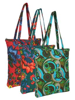 Anekaant - Eco-Friendly Multi-Color Floral Printed Cotton Canvas Shopping Bags
