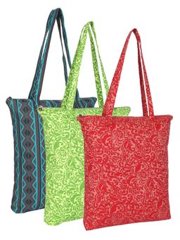Anekaant - Eco-Friendly Multi-Color Floral Printed Cotton Canvas Shopping Bags