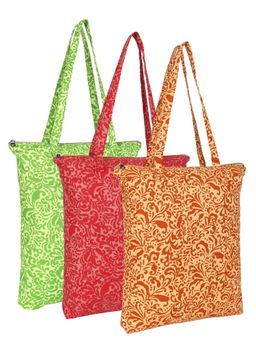Anekaant - Eco-Friendly Multi-Color Floral Printed Cotton Canvas Shopping Bags