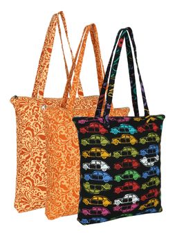 Anekaant - Eco-Friendly Multi-Color Floral Printed Cotton Canvas Shopping Bags