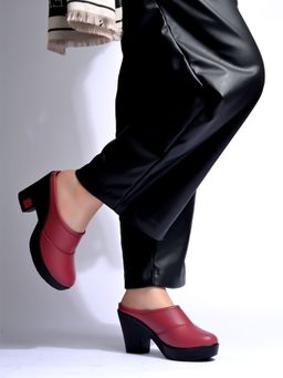 Shoetopia - Stylish Smart Casual Red Pumps