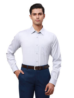 Park Avenue - Men Regular Fit Solid Medium Grey Shirt