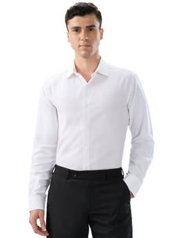 Park Avenue - Men Regular Solid White Shirt