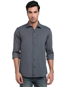 Park Avenue - Men Slim Dark Grey Shirt