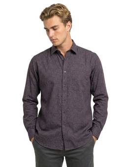 Raymond - Men Slim Fit Printed Medium Brown Shirt