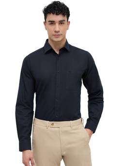 Raymond - Men Slim Fit Solid Black Shirt
