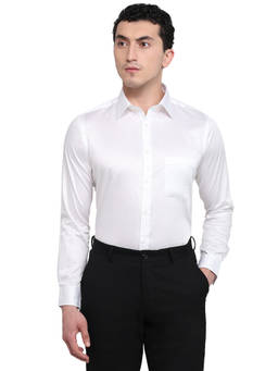 Raymond - Men Slim Fit Solid White Shirt