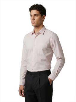 Raymond - Men Pink Contemporary Fit Textured Shirt