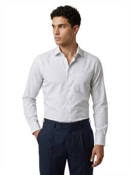Raymond - Men Medium Grey Contemporary Fit Printed Shirt