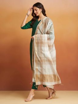 Fabindia - Natural Cotton Silk Blend Maheshwari Dupatta
