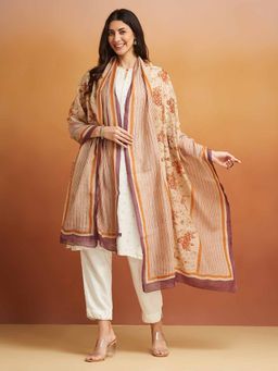 Fabindia - Pink Cotton Silk Dupatta