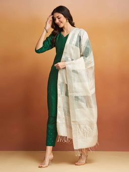 Fabindia - Natural Cotton Silk Blend Maheshwari Dupatta