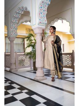 The Home Affair - Gold Black Blocked Pure Cotton Kurta Sets