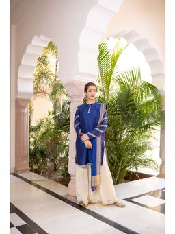 The Home Affair - Blue Ganapati Blue Pure Cotton Kurta Sets